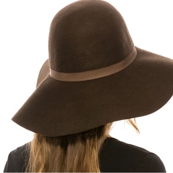 D&Y Wool Floppy Hat In Chocolate Brown - Picture 2 of 11